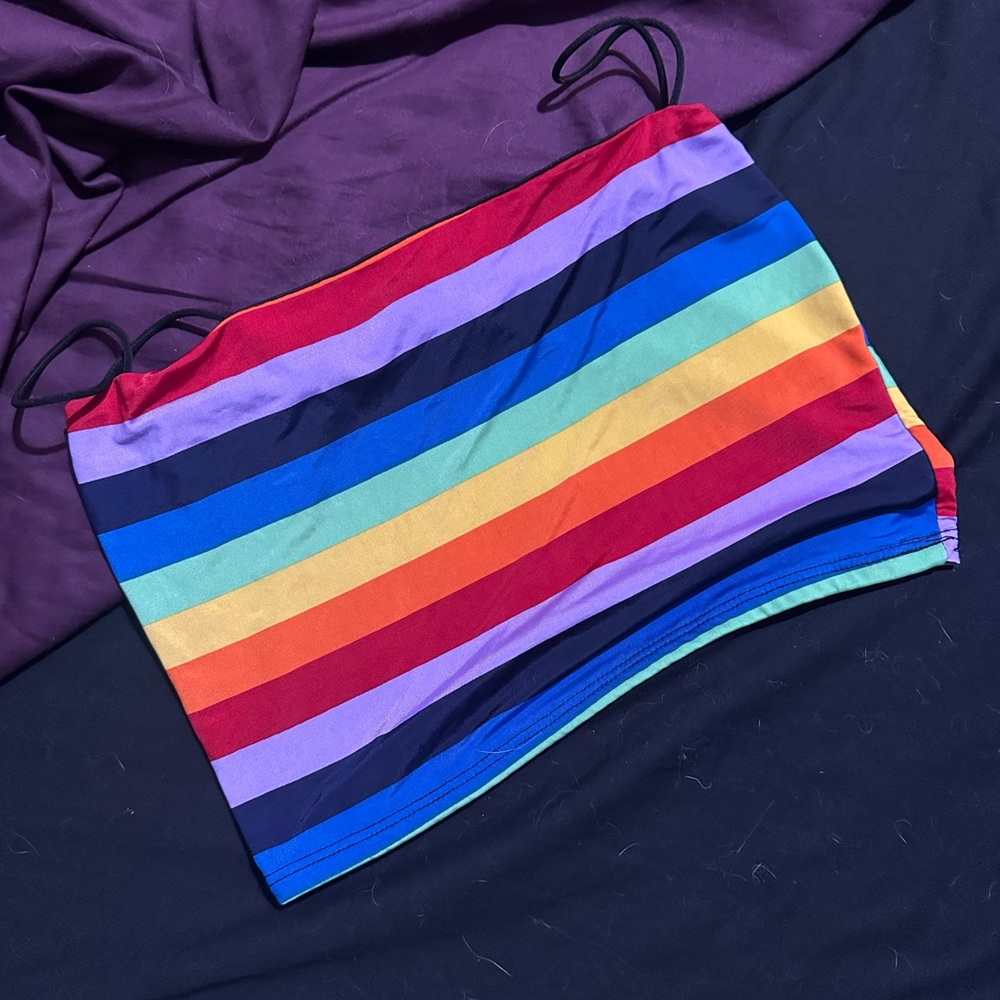 Rainbow crop top Windsor